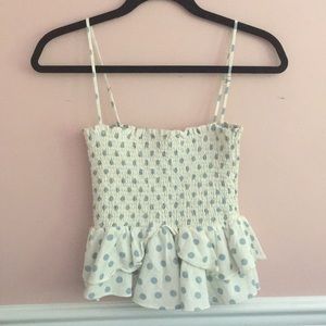 Zara White Crop Top Tank Top